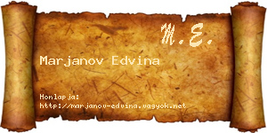 Marjanov Edvina névjegykártya